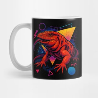 Retro Neon Red Tegu Mug